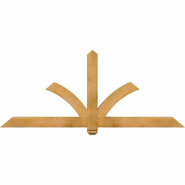 Ekena Millwork Redmond Rough Sawn Timber Gable Bracket, Western Red Cedar, 72"W x 30"H x 4"D x 4"F, 10/12 Pitch GBW072X30X0404RED00RWR - main